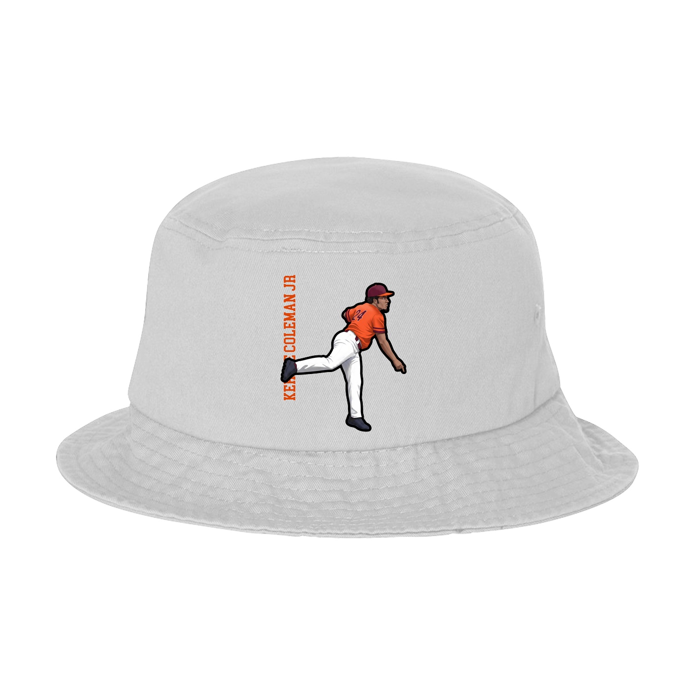 Bucket Cap — Name Vertical in White