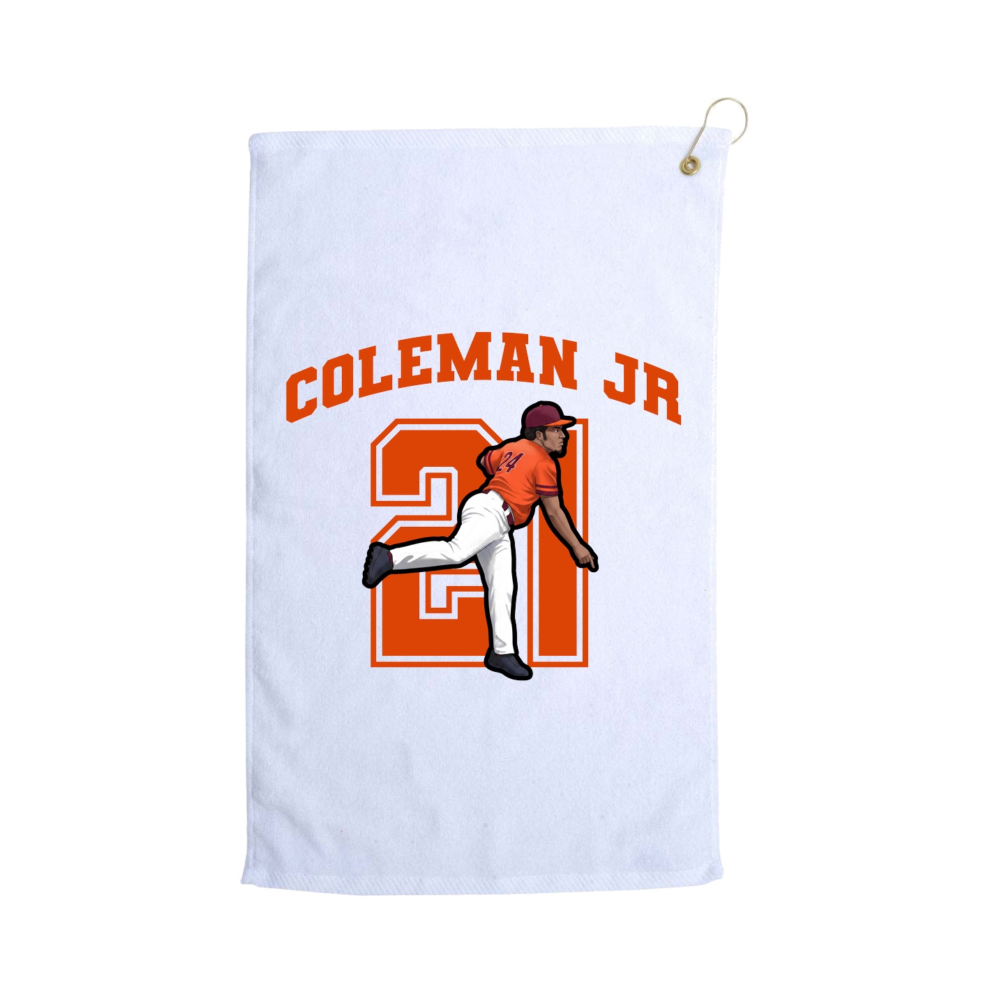 Golf Towel — Number in White