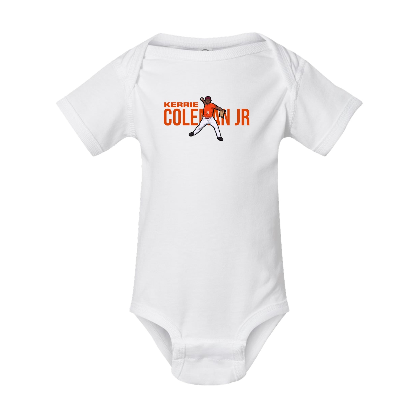 Baby Onesie — Player Name in White