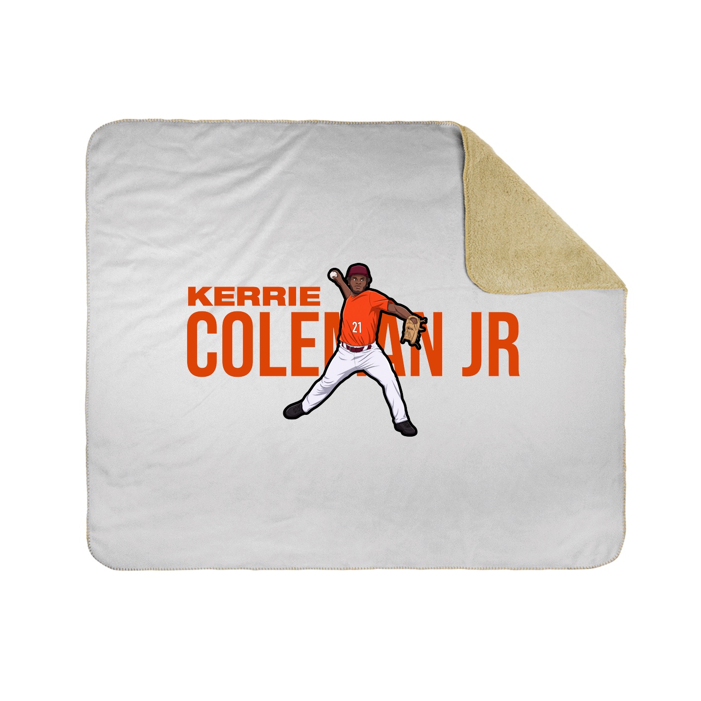Throw Blanket — Player Name in White