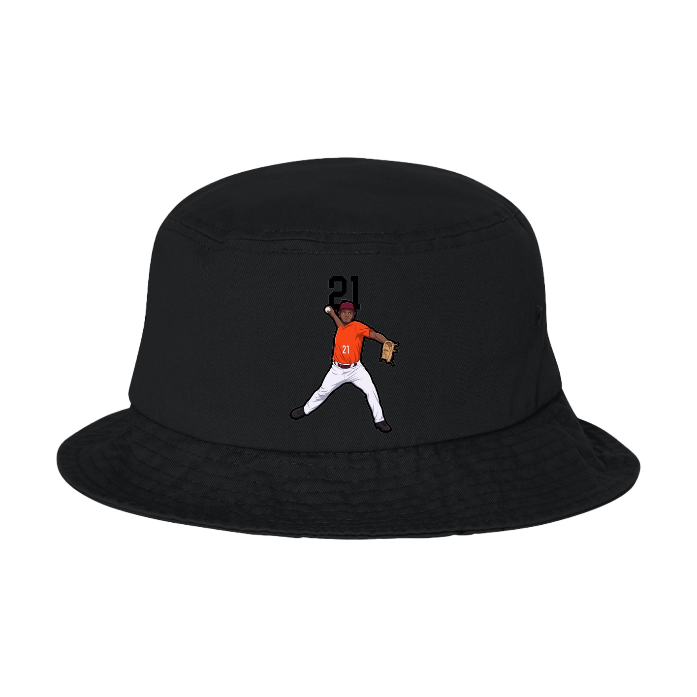 Bucket Cap — Number Top in Black
