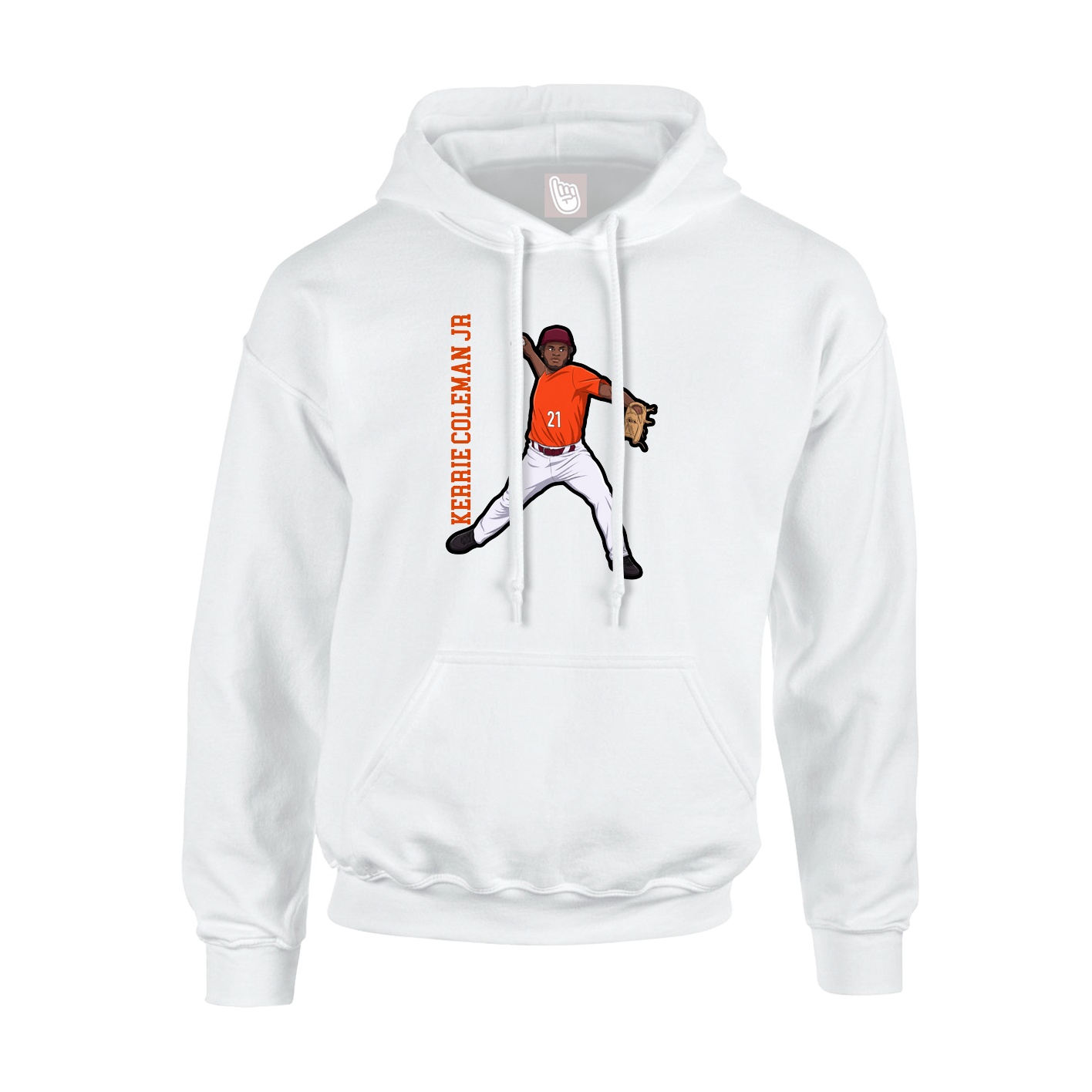 Hoodie — Name Vertical in White