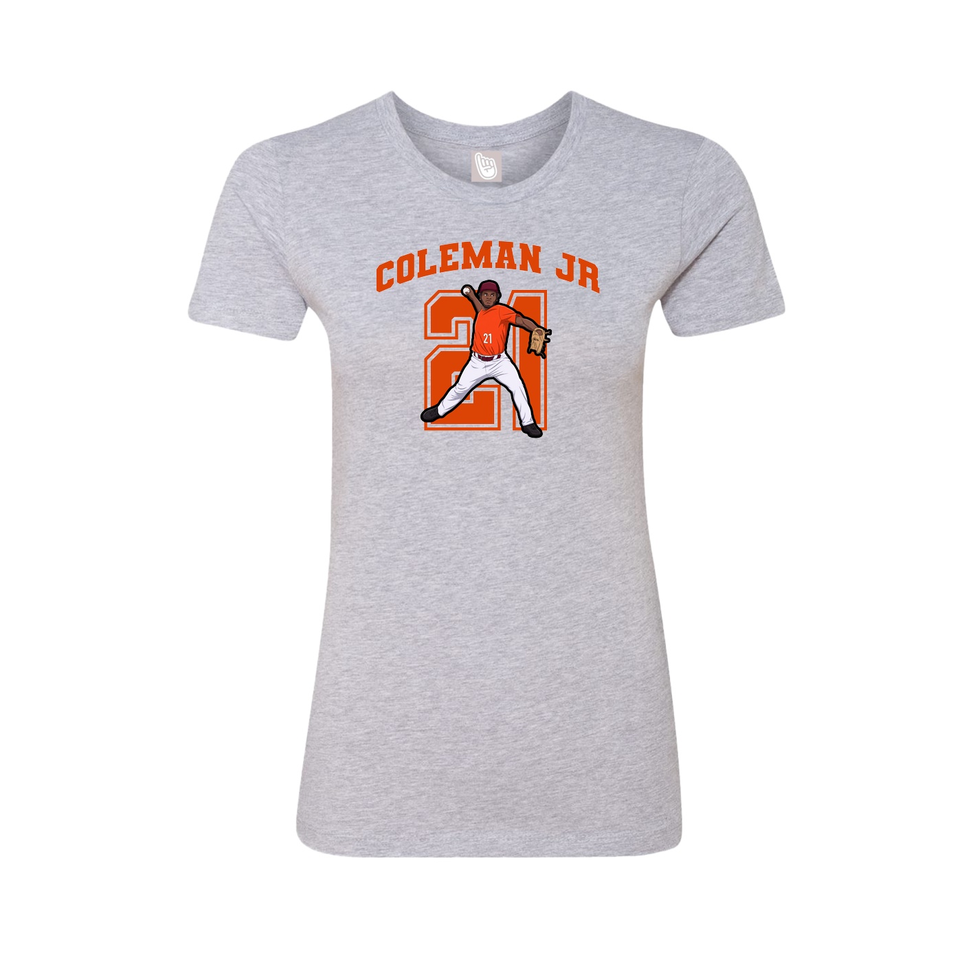 Fitted Women's Tee — Number in Grey