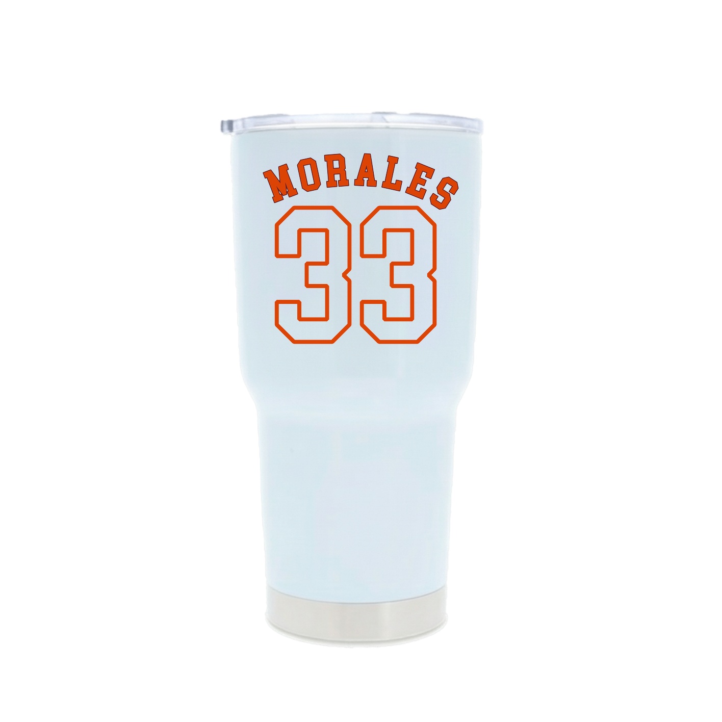30oz Stainless Steel Tumbler — Shirsey Arch in White