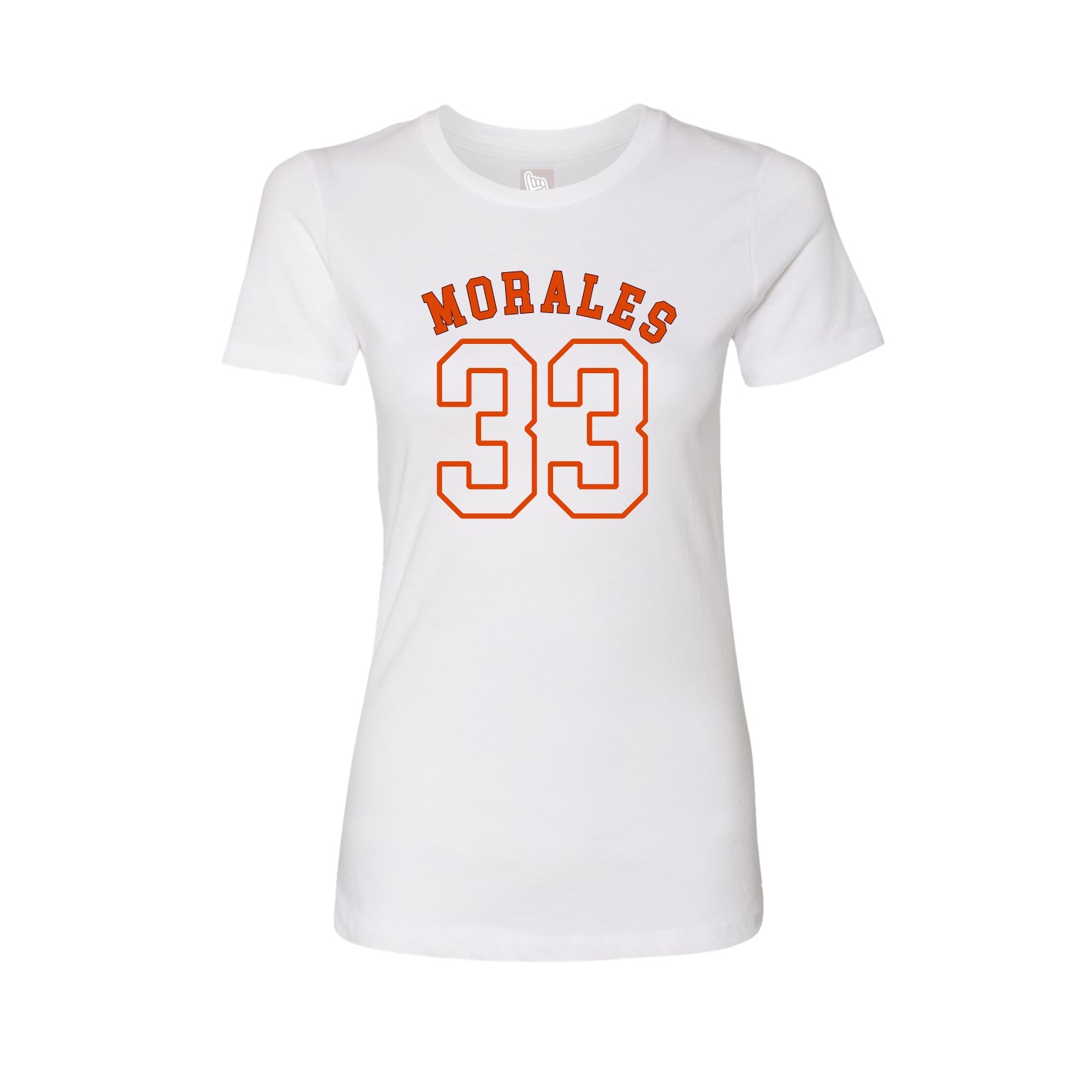 Fitted Women's Tee — Shirsey Arch in White