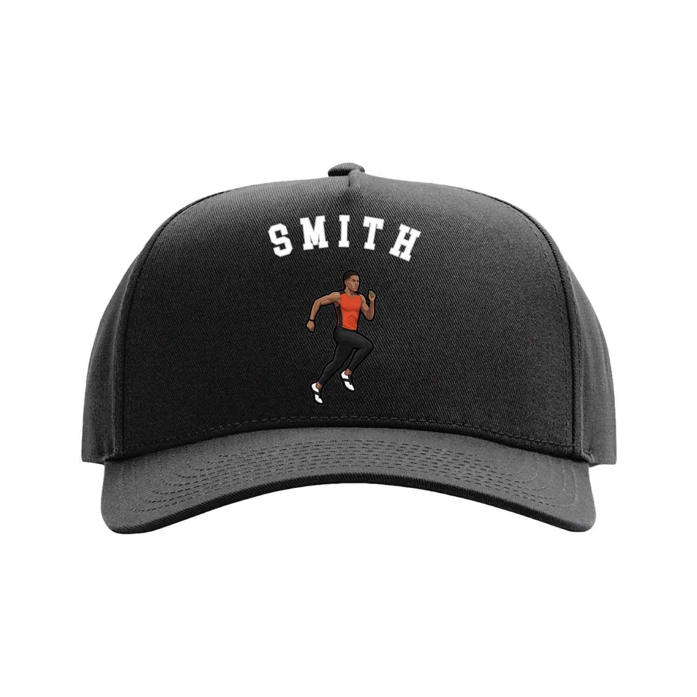 Full Fabric Five-Panel Champ Cap — Shirsey Arch in Black