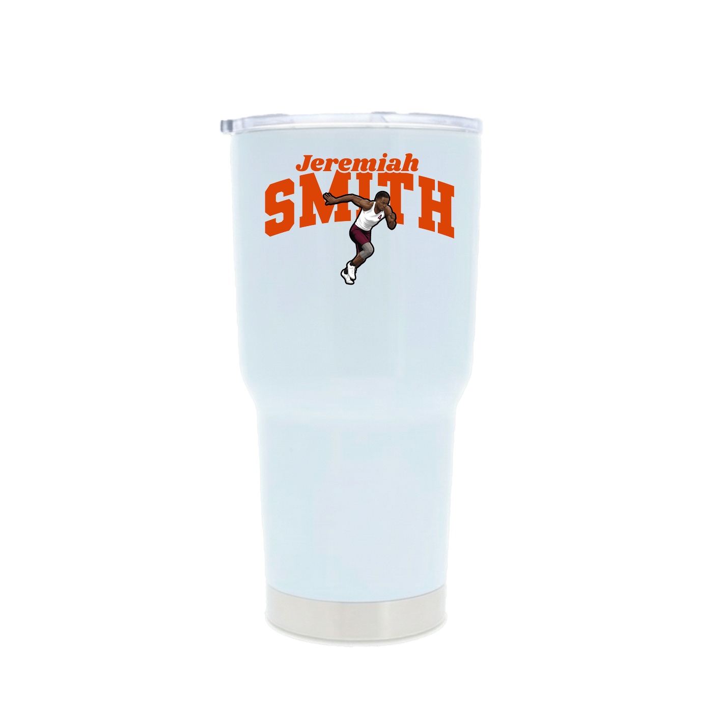 30oz Stainless Steel Tumbler — Signature Arch in White