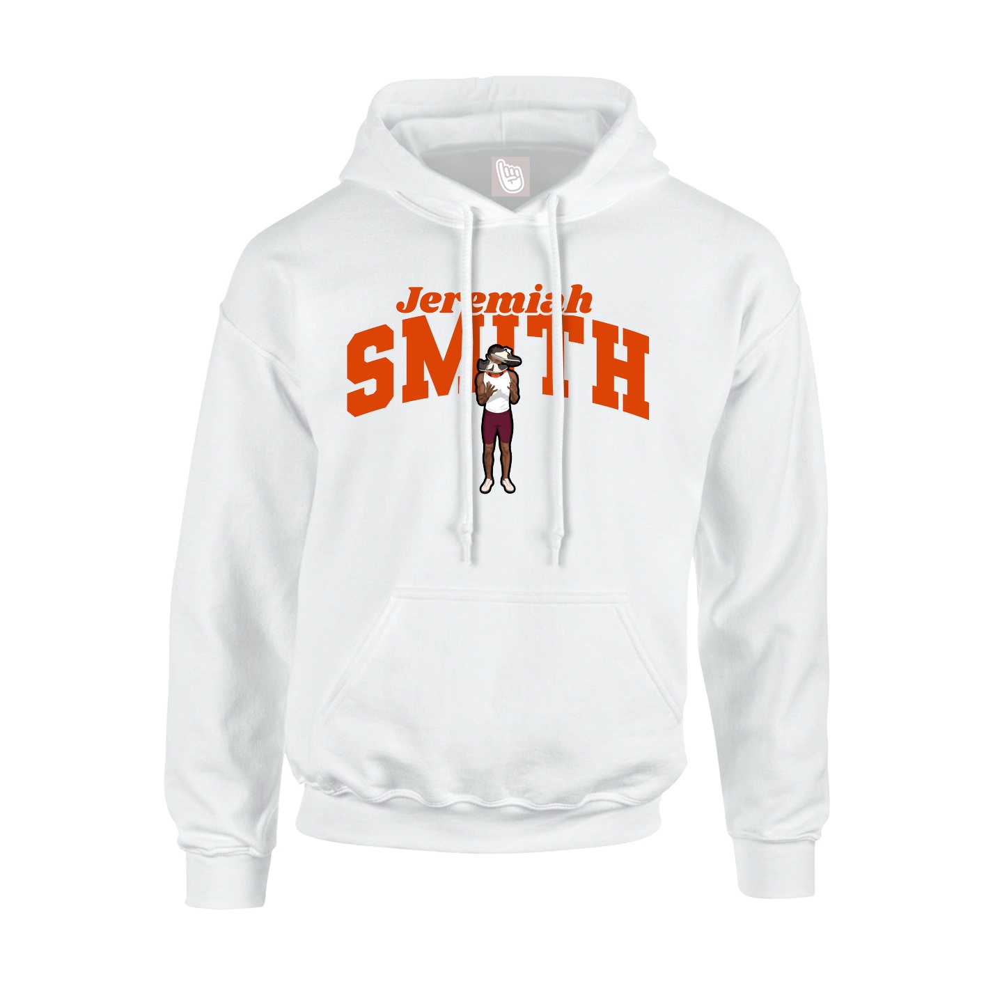 Youth Hoodie — Signature Arch in White
