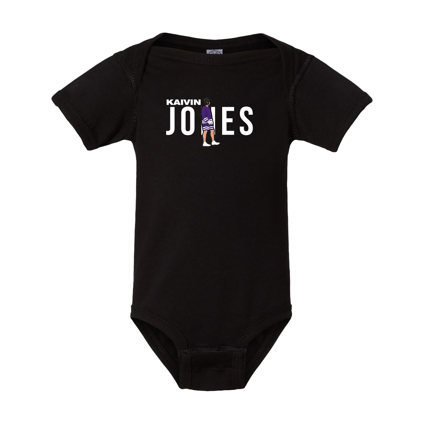 Baby Onesie — Player Name in Black