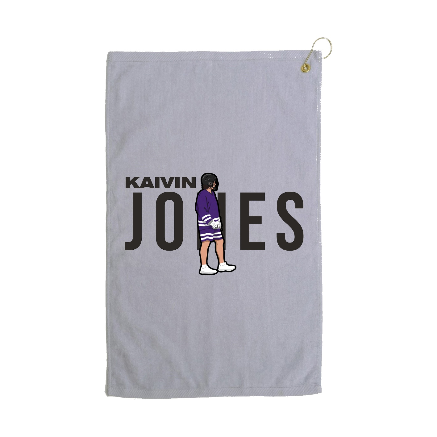 Golf Towel — Player Name in Grey