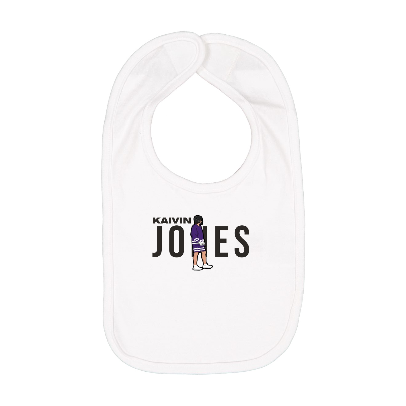 Infant Bib — Player Name in White