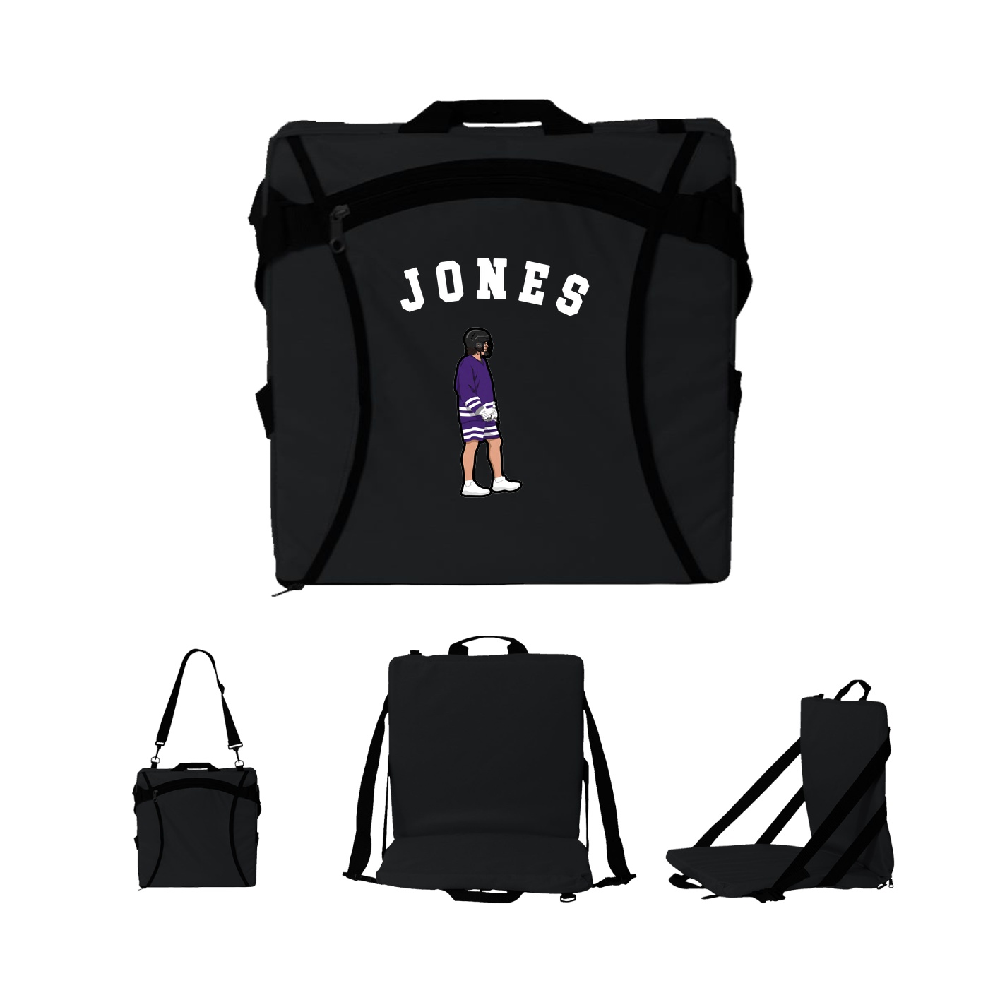 Folding Stadium Seat — Shirsey Arch in Black