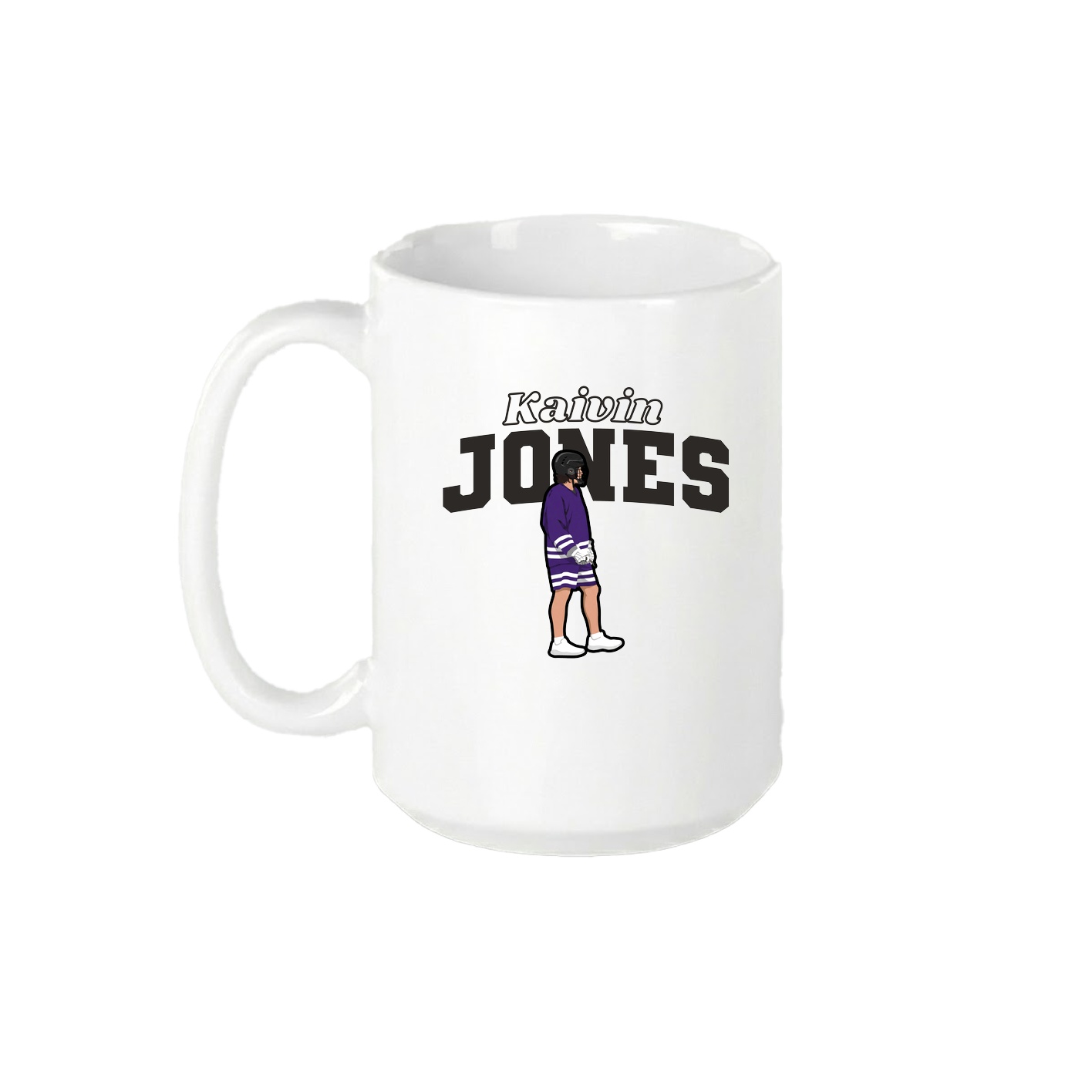 15oz Coffee Mug — Name Arch in White