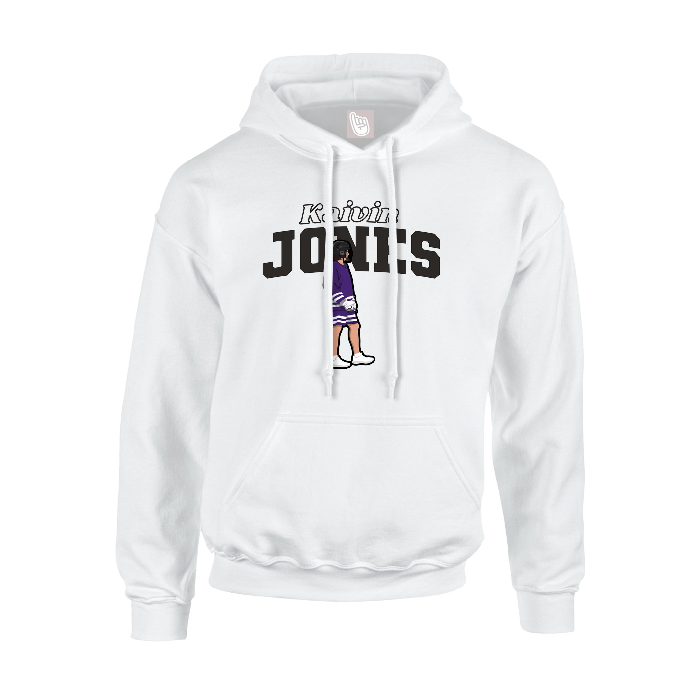 Hoodie — Name Arch in White