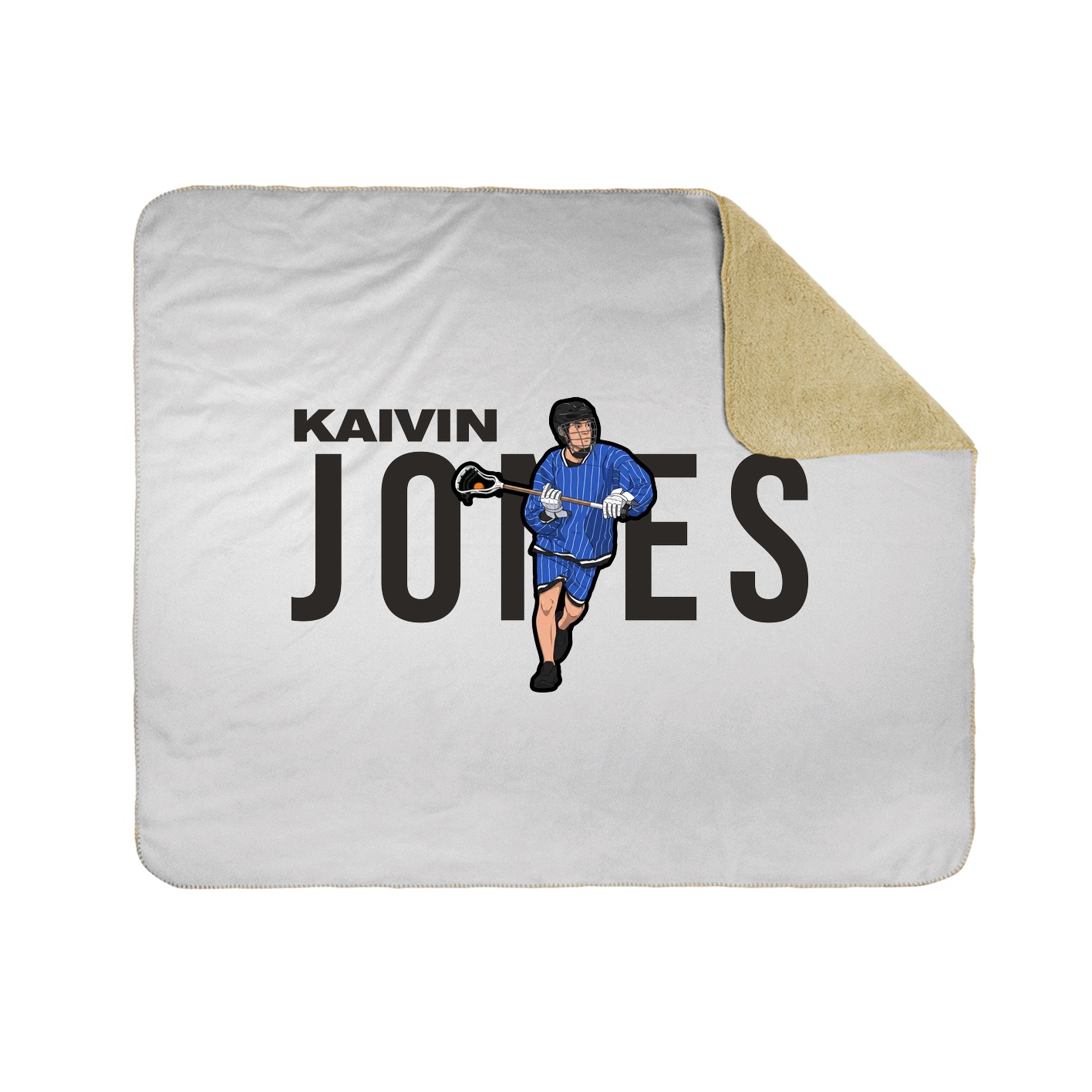 Throw Blanket — Player Name in White