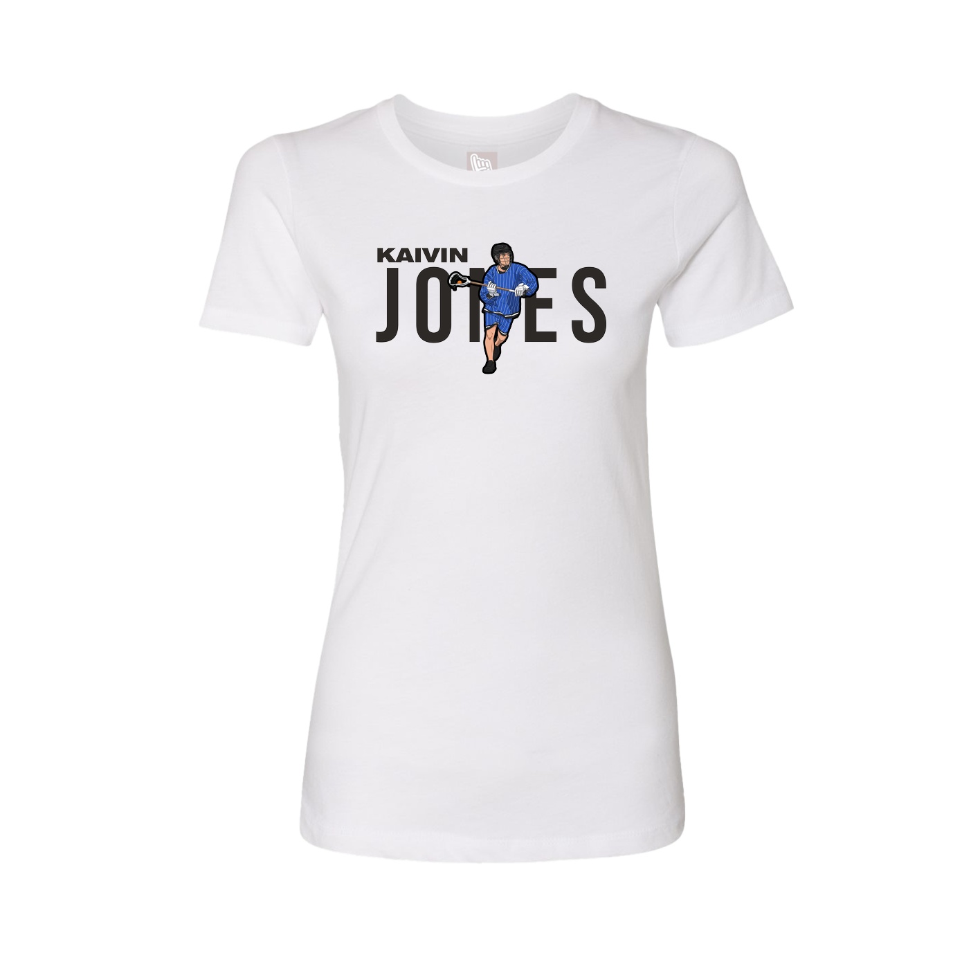 Fitted Women's Tee — Player Name in White