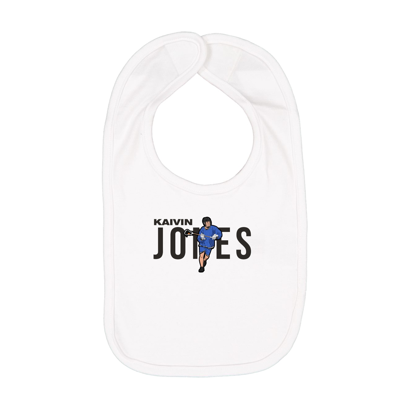 Infant Bib — Player Name in White