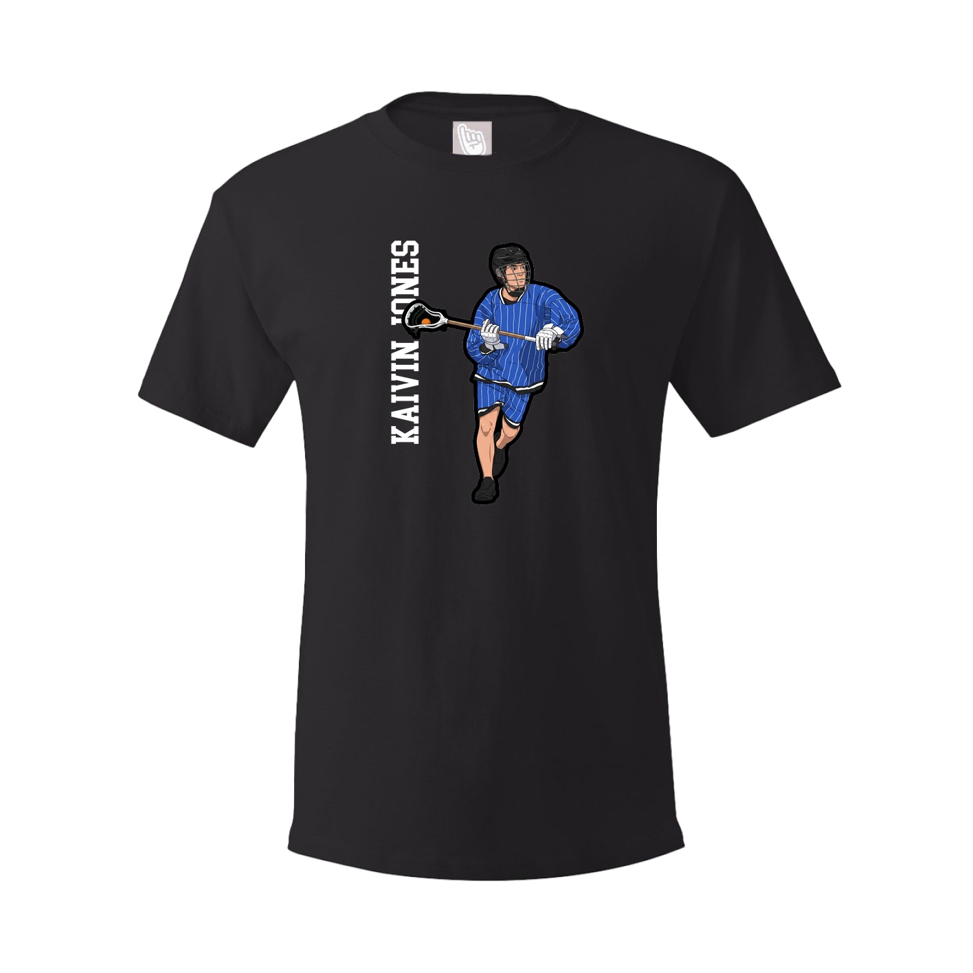 Youth Tee — Name Vertical in Black