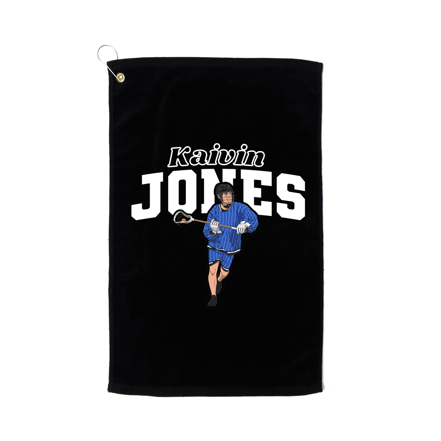 Golf Towel — Name Arch in Black