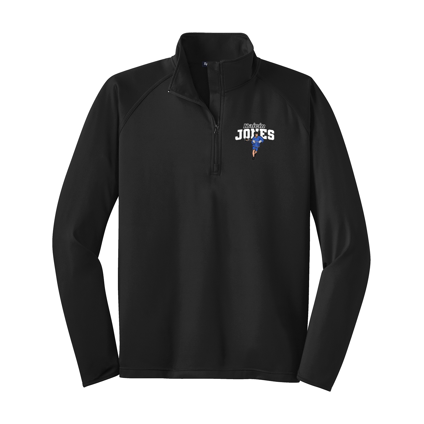 Q-Zip Pullover — Name Arch in Black