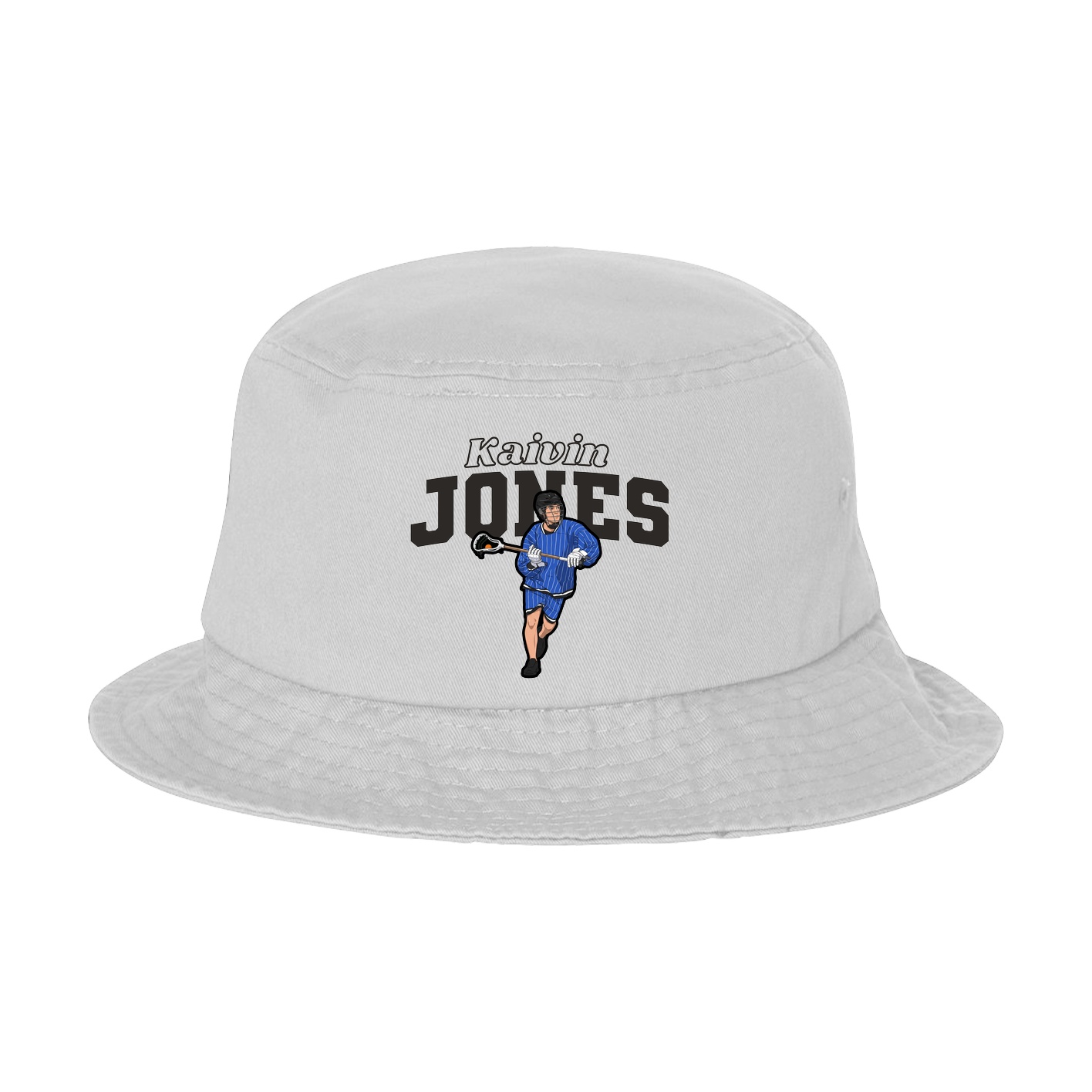 Bucket Cap — Name Arch in White