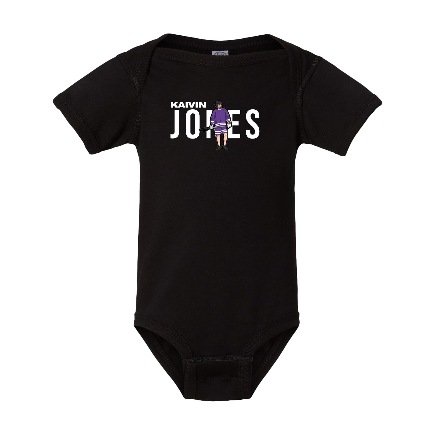 Baby Onesie — Player Name in Black