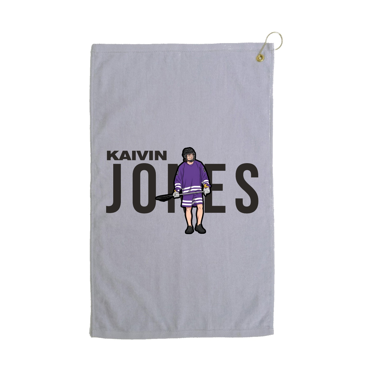 Golf Towel — Player Name in Grey