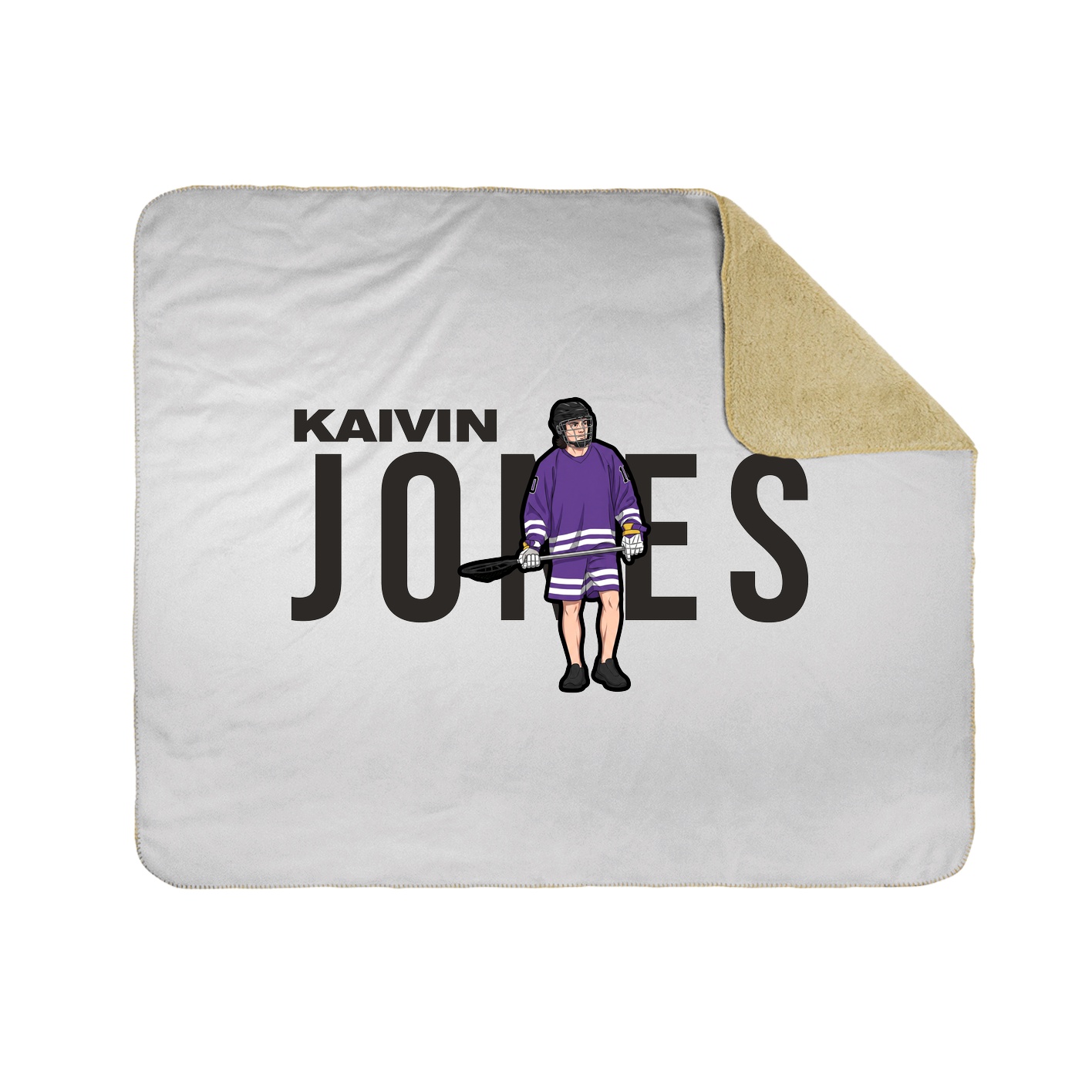 Throw Blanket — Player Name in White