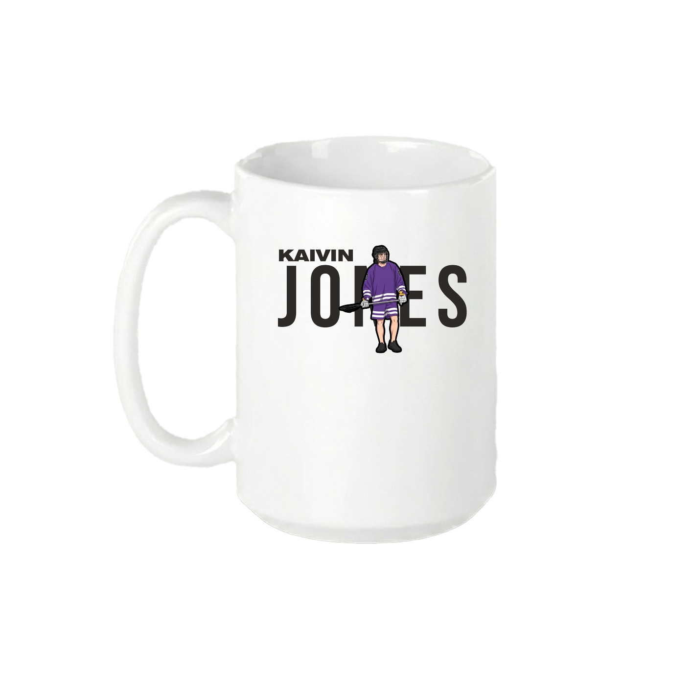 15oz Coffee Mug — Player Name in White