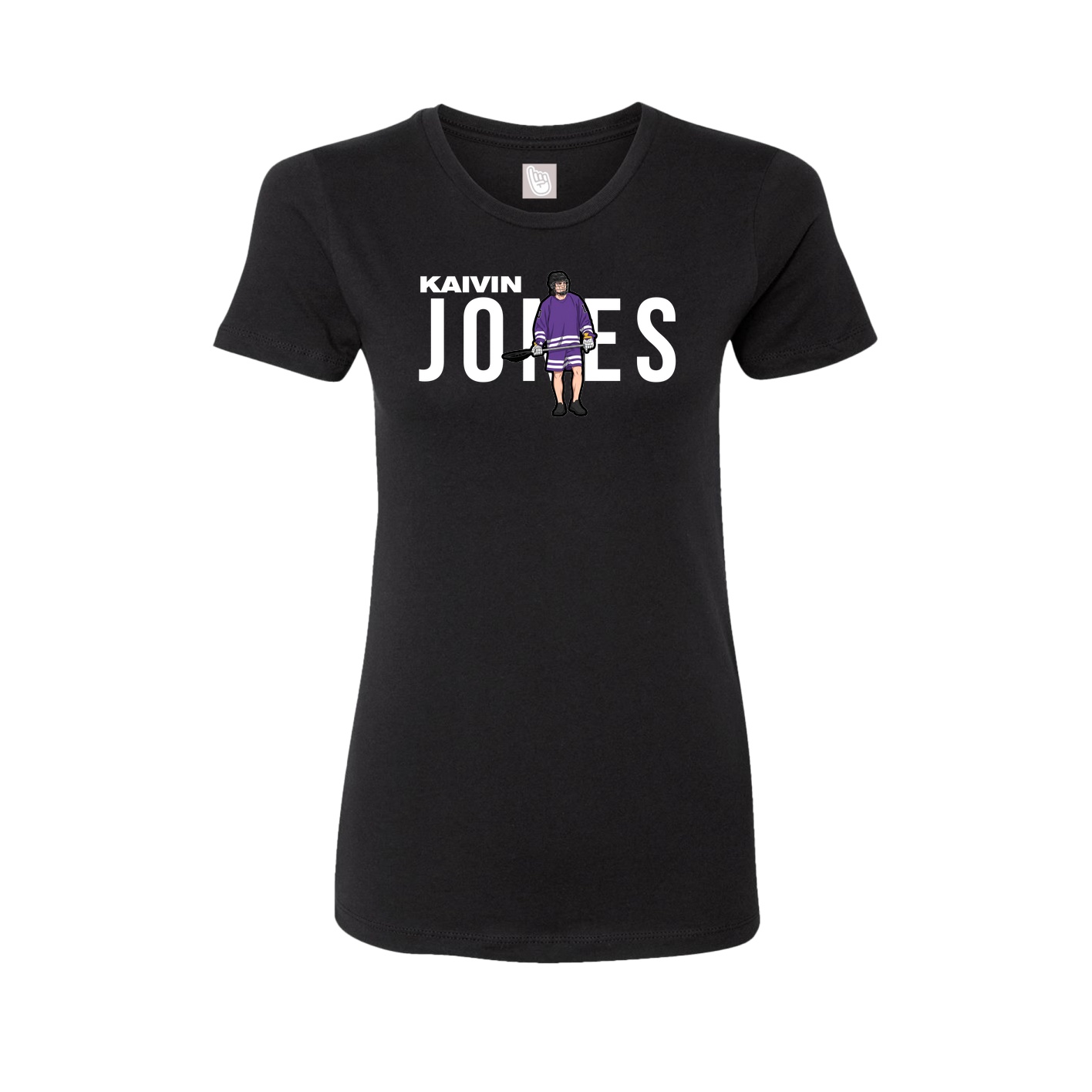 Fitted Women's Tee — Player Name in Black