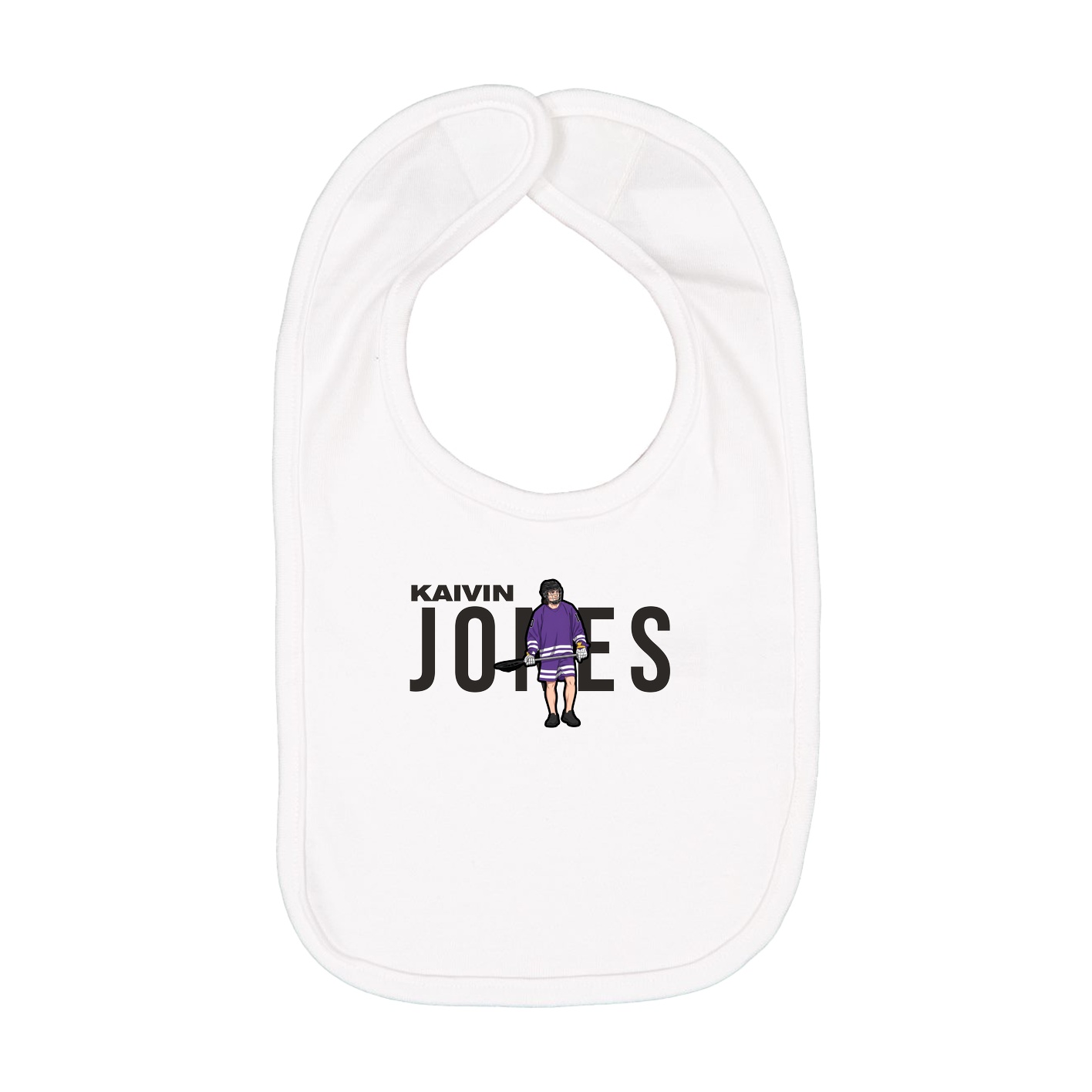 Infant Bib — Player Name in White
