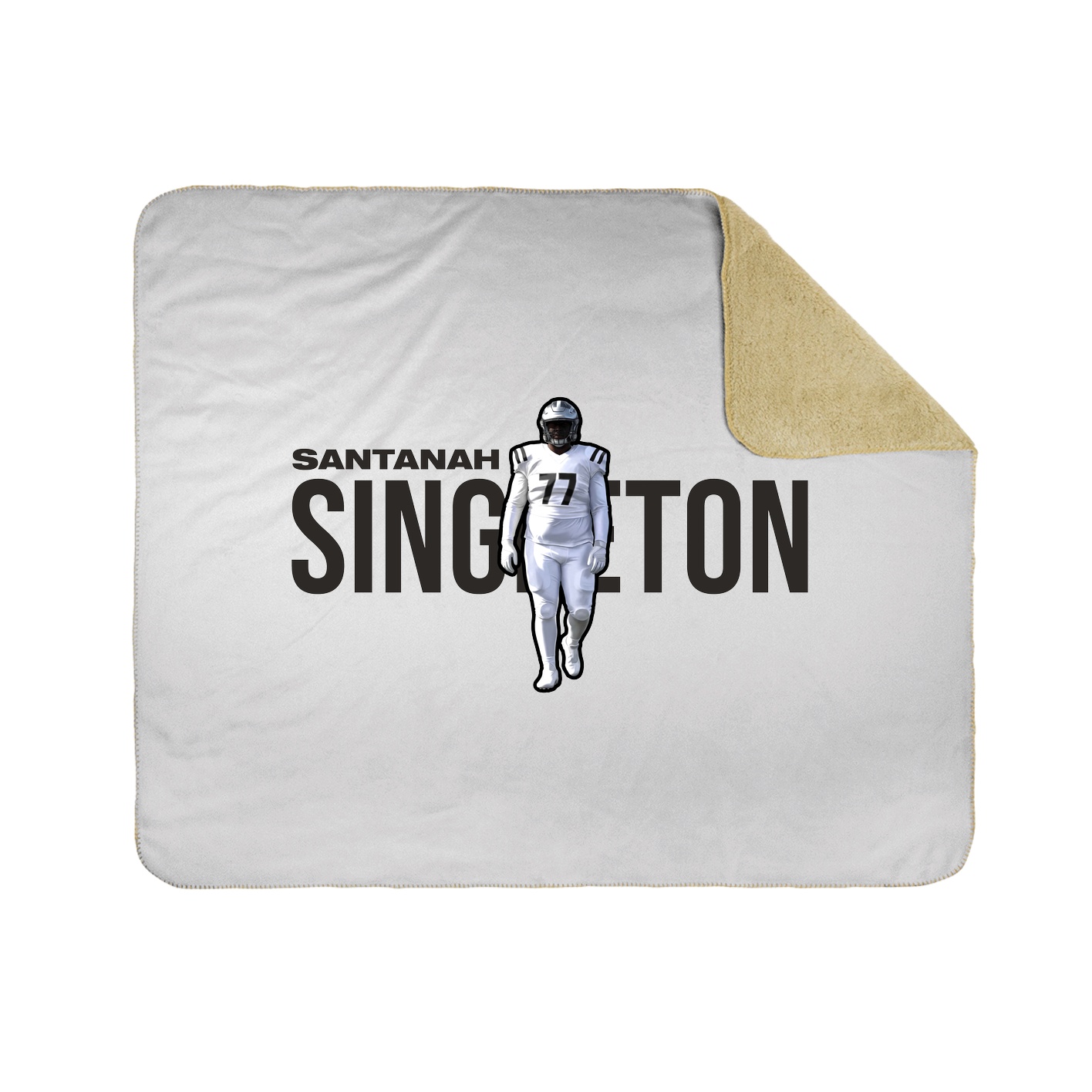 Throw Blanket — Player Name in White