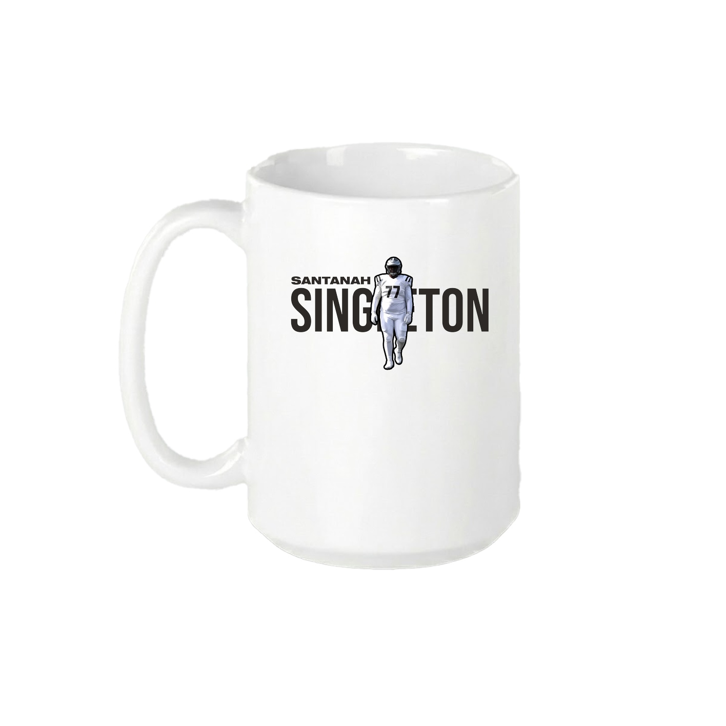 15oz Coffee Mug — Player Name in White