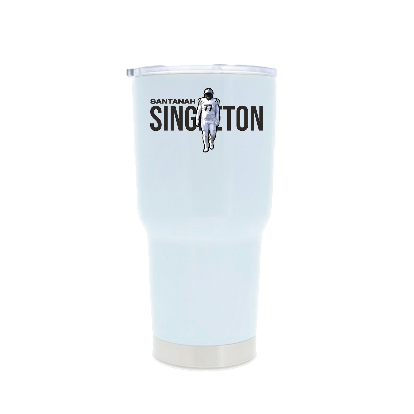 30oz Stainless Steel Tumbler — Player Name in White