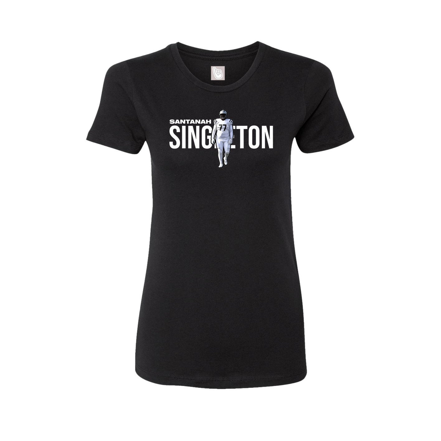 Fitted Women's Tee — Player Name in Black