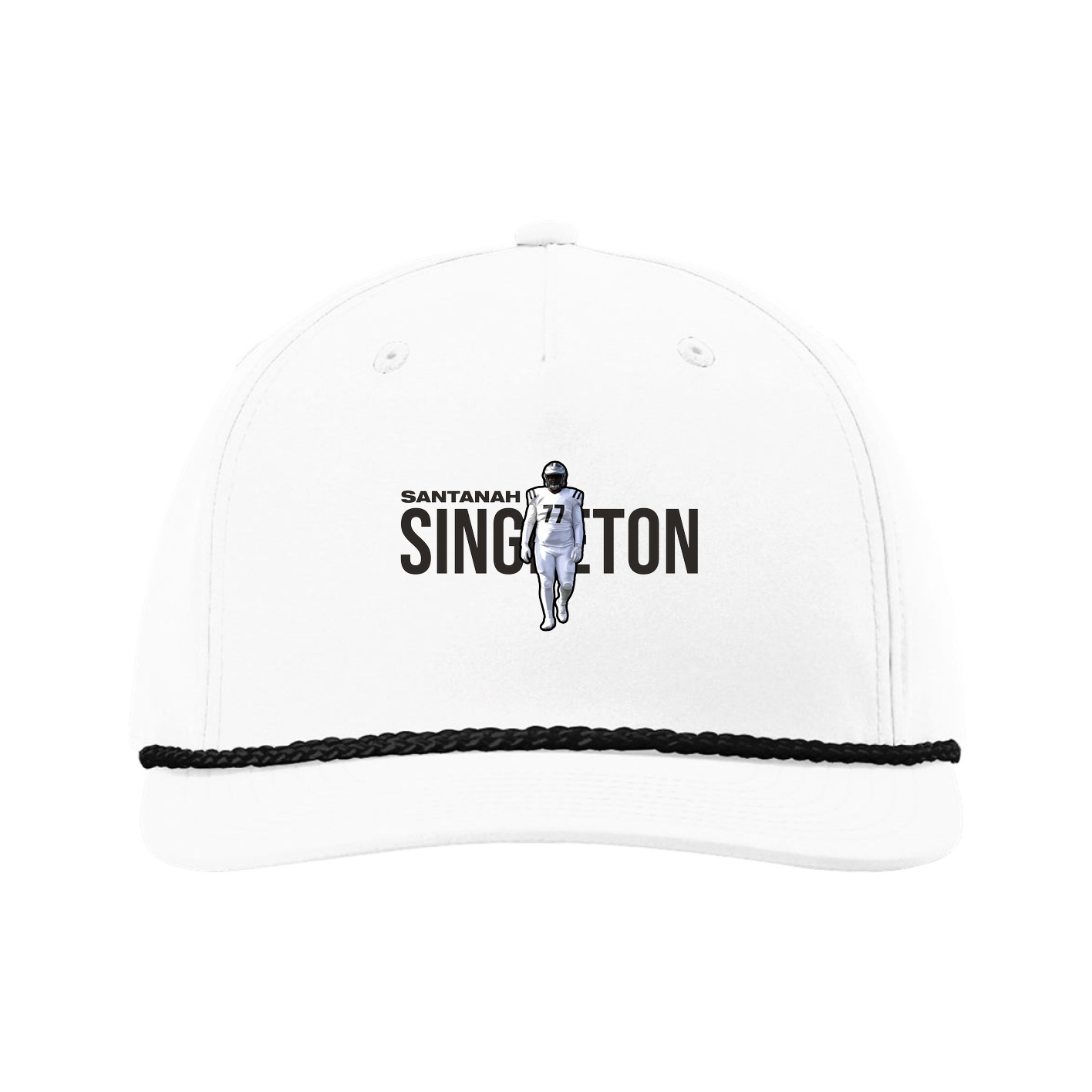 Five-Panel Classic Rope Cap — Player Name in White