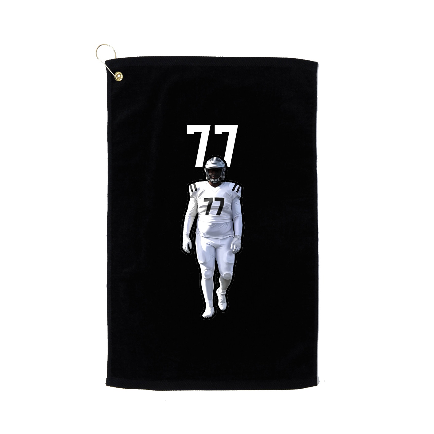 Golf Towel — Number Top in Black