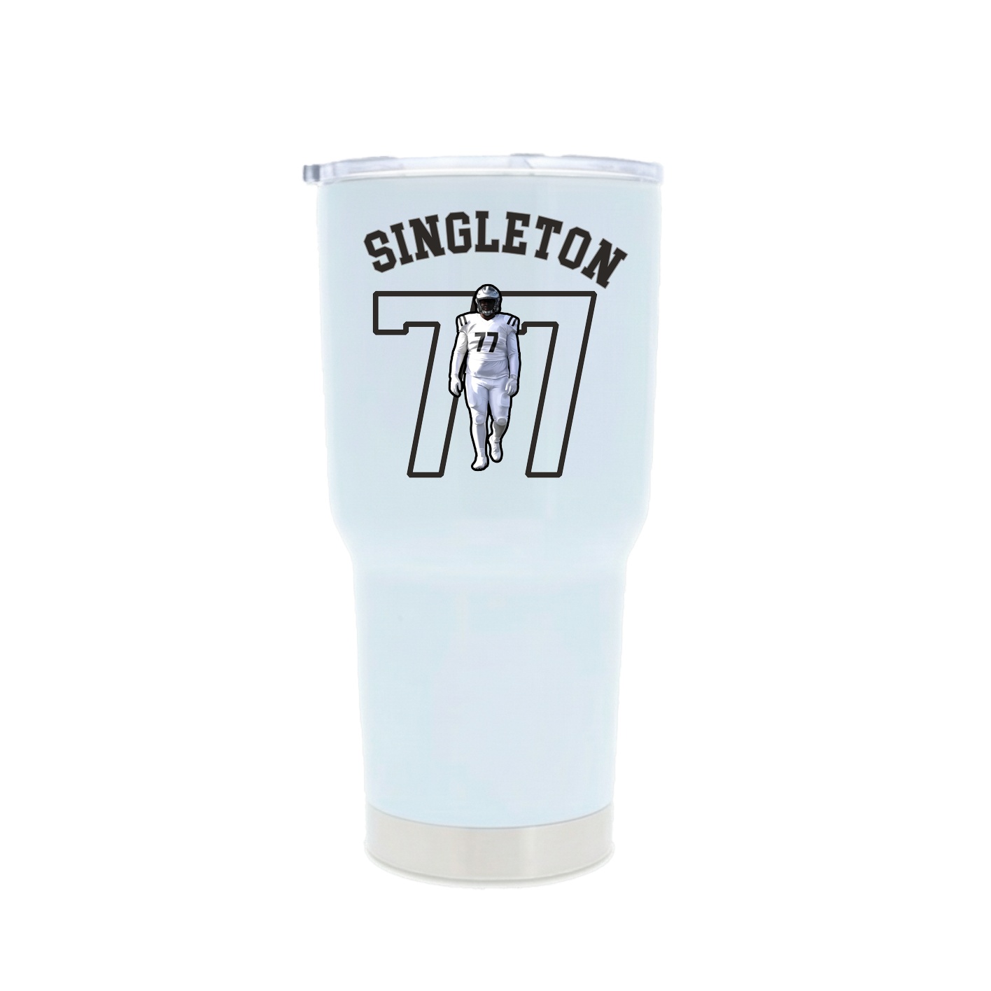30oz Stainless Steel Tumbler — Shirsey Arch in White
