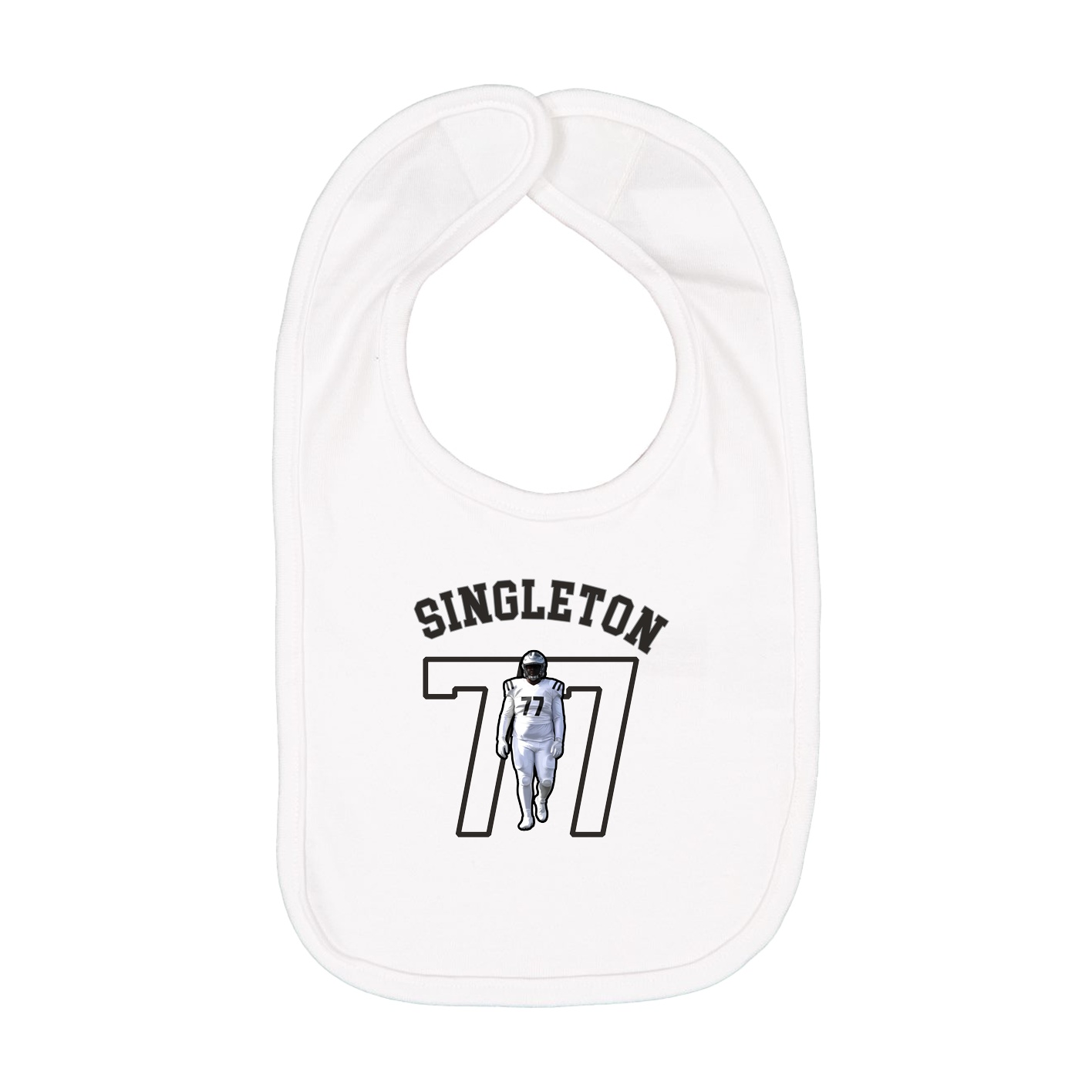 Infant Bib — Shirsey Arch in White