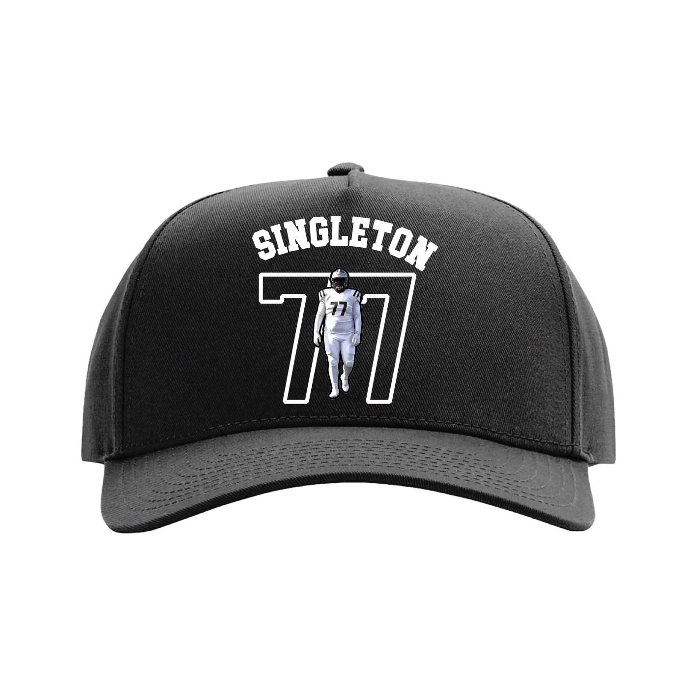 Full Fabric Five-Panel Champ Cap — Shirsey Arch in Black