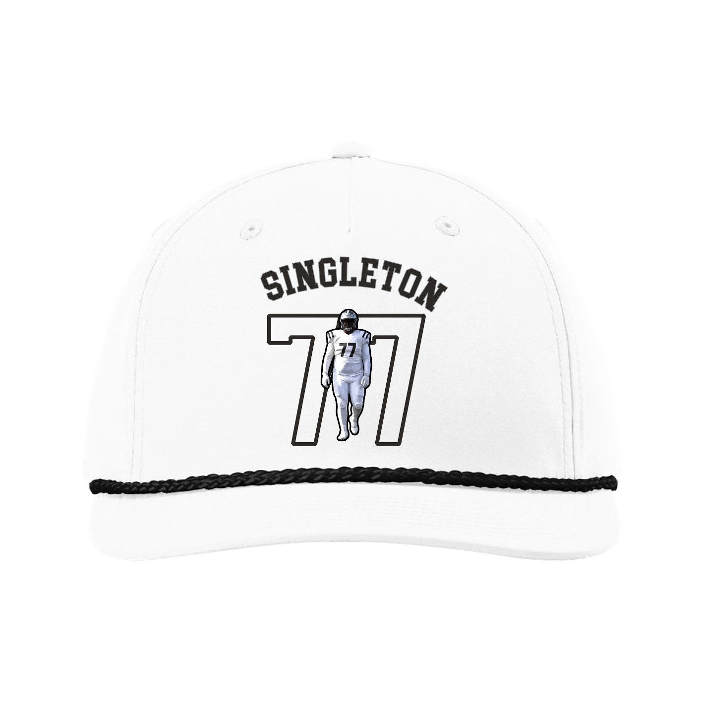Five-Panel Classic Rope Cap — Shirsey Arch in White