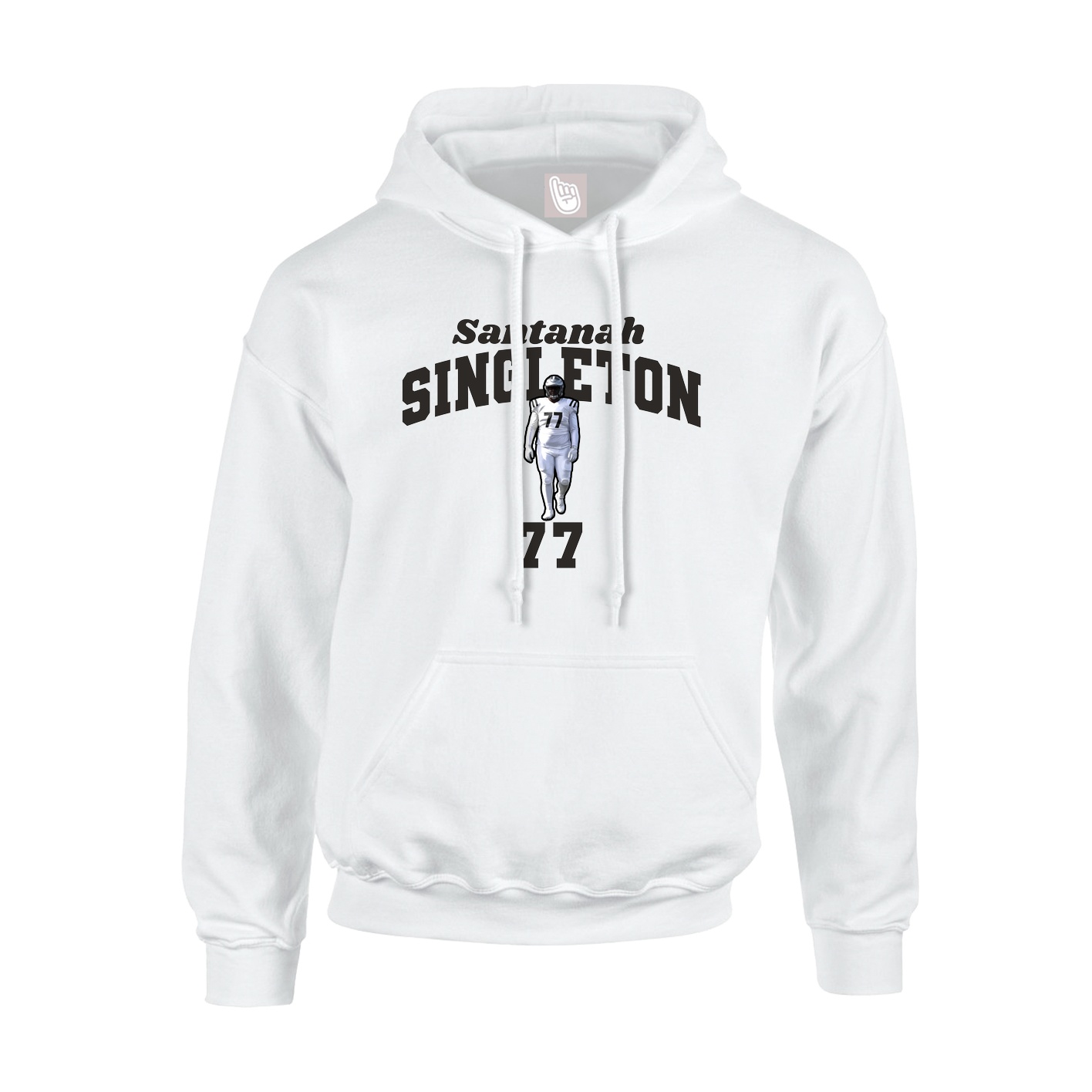 Youth Hoodie — Signature Arch in White
