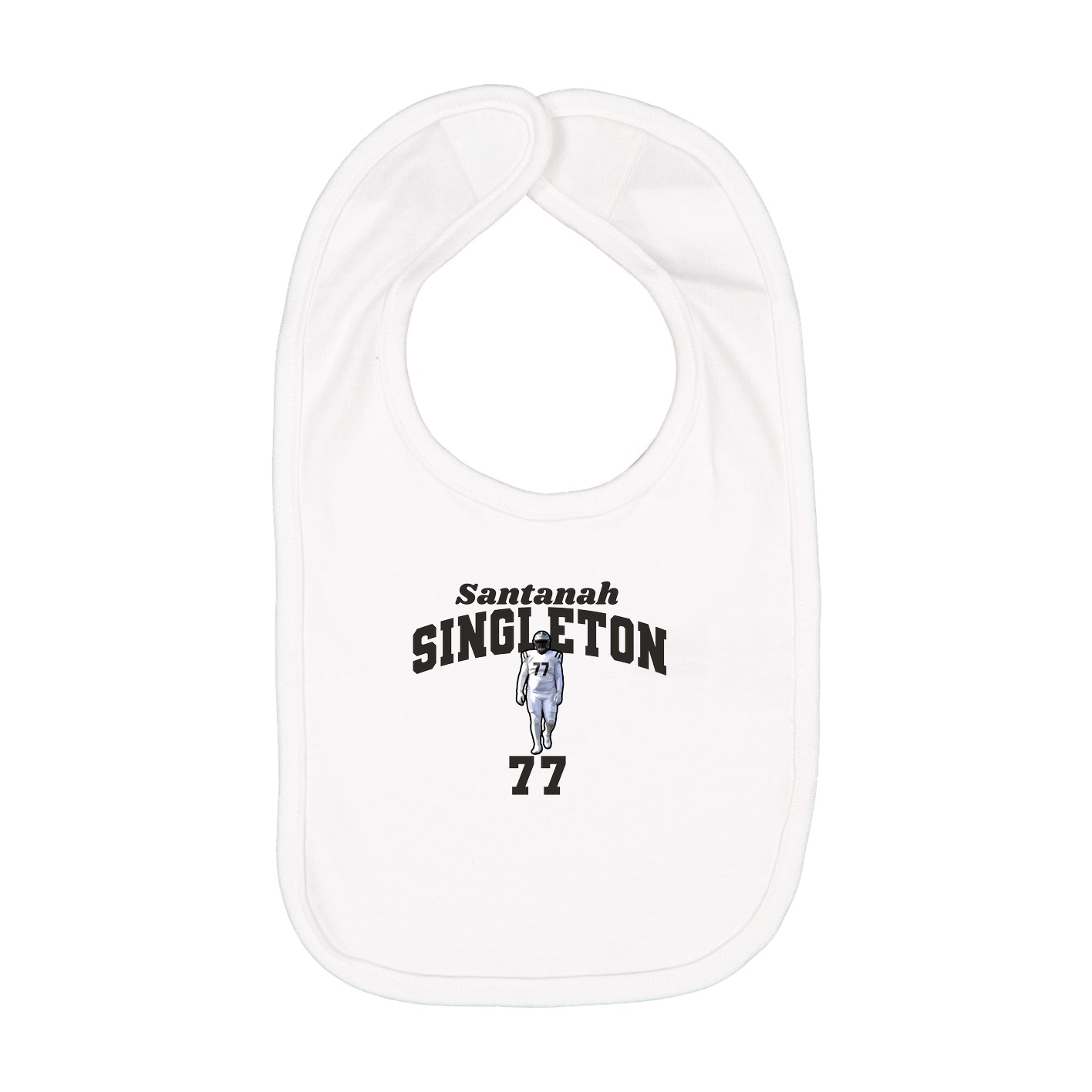 Infant Bib — Signature Arch in White