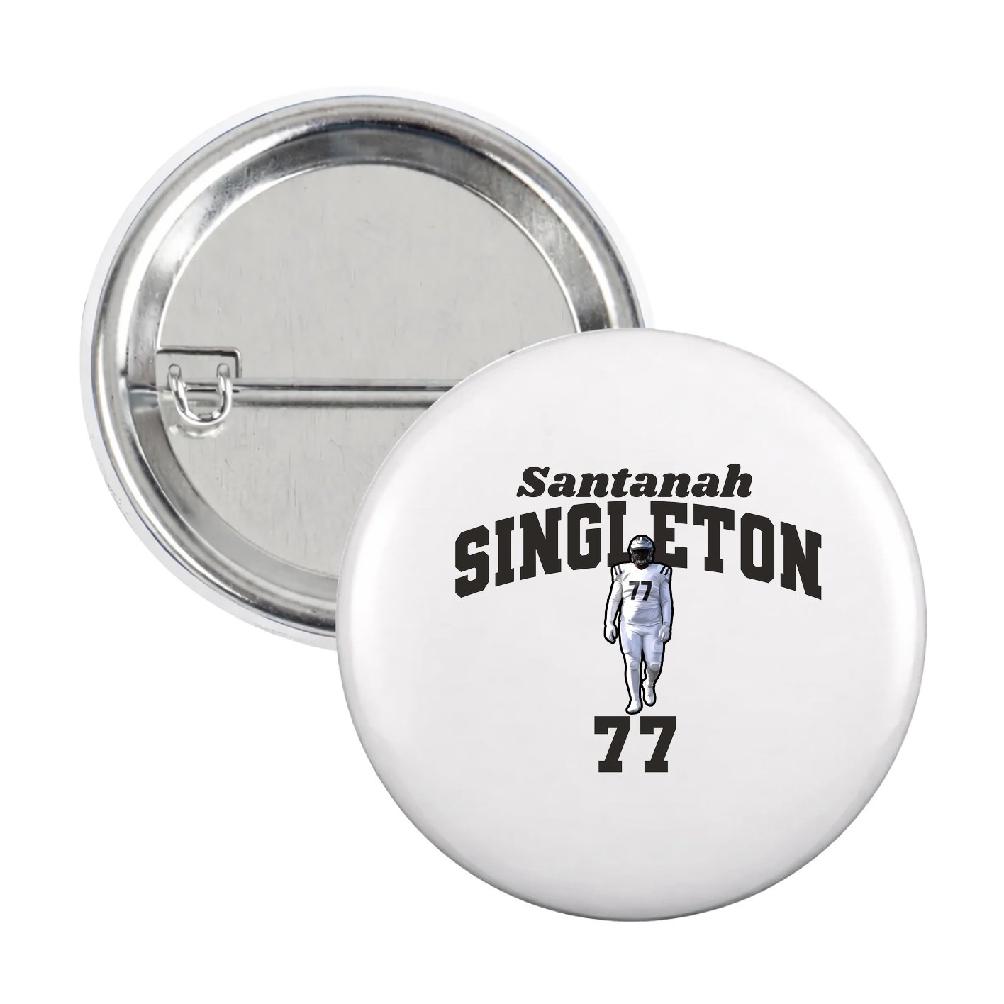 Game Day Button — Signature Arch in White