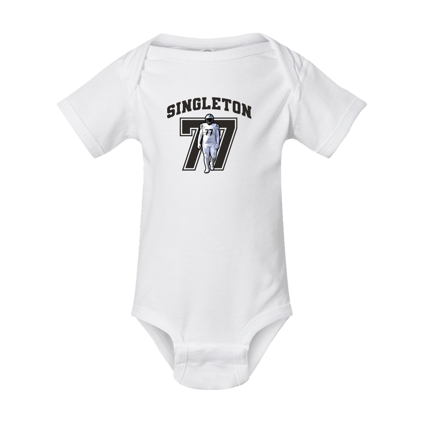Baby Onesie — Number in White