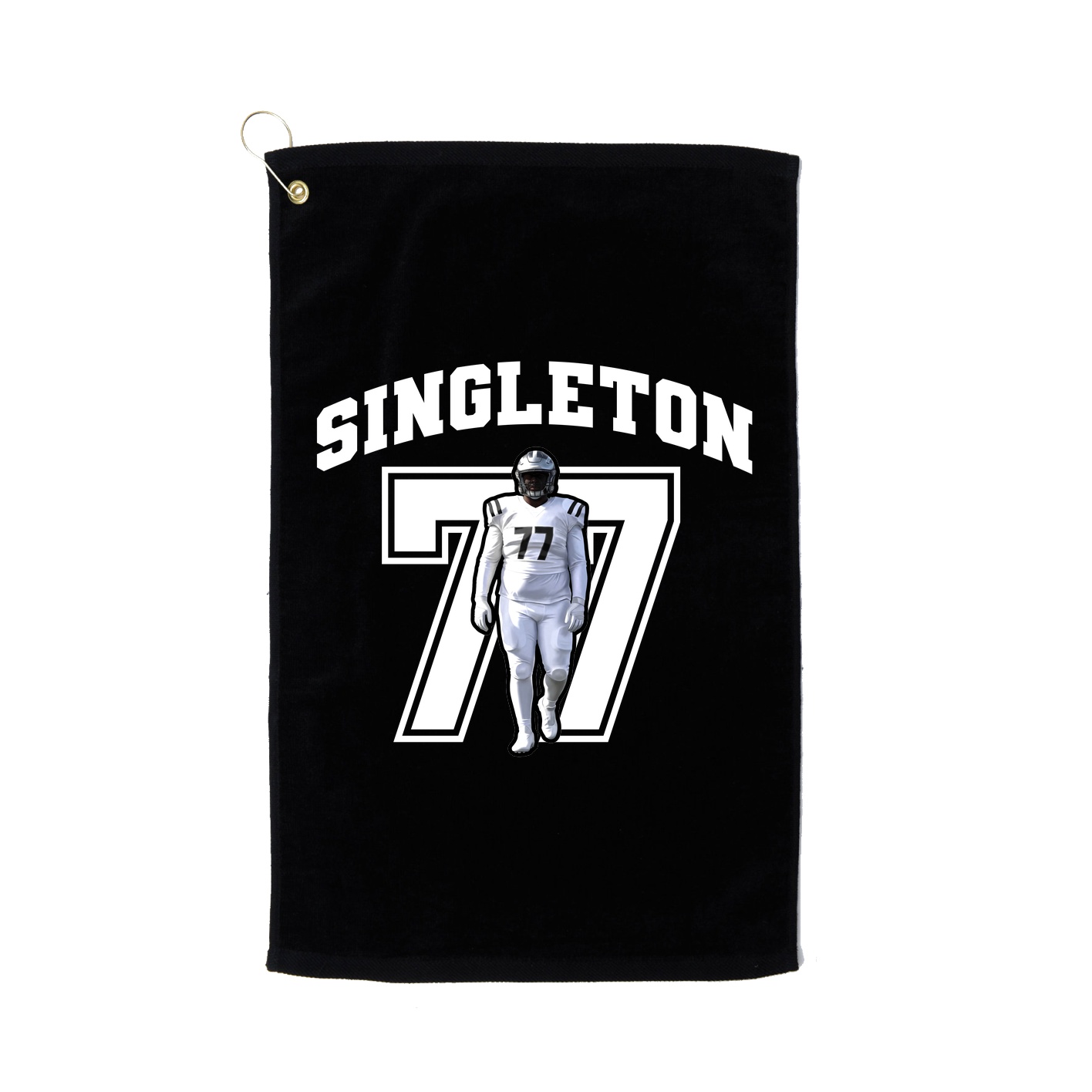 Golf Towel — Number in Black