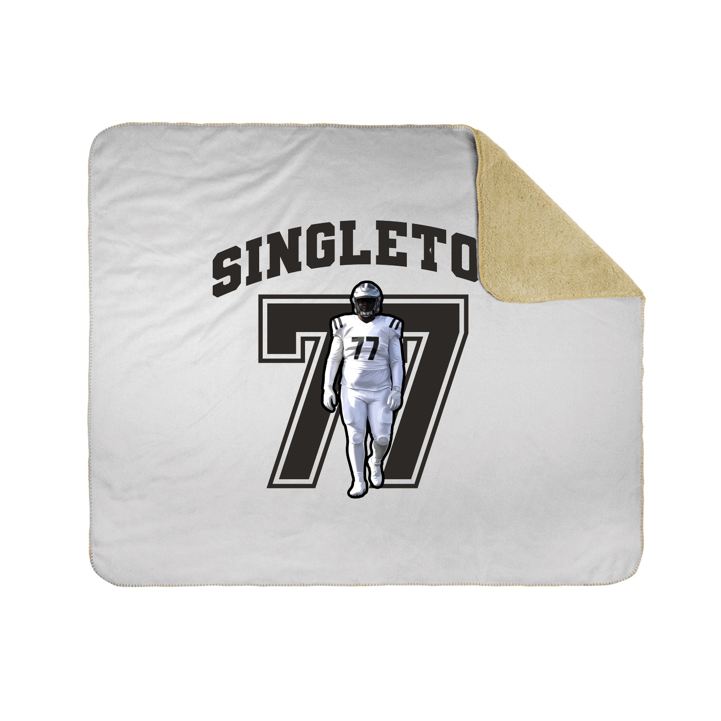 Throw Blanket — Number in White