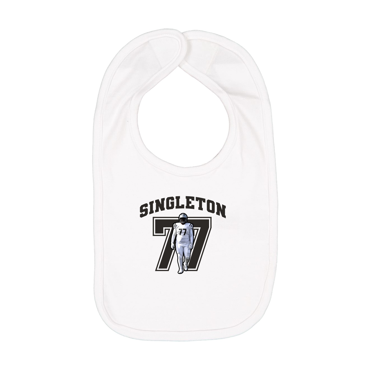 Infant Bib — Number in White