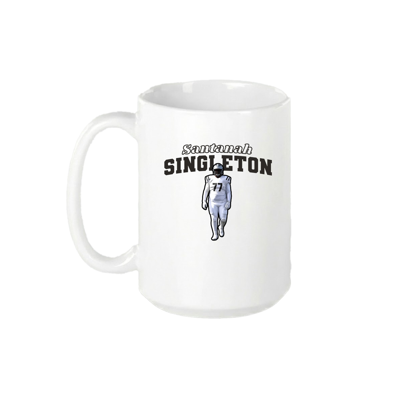 15oz Coffee Mug — Name Arch in White