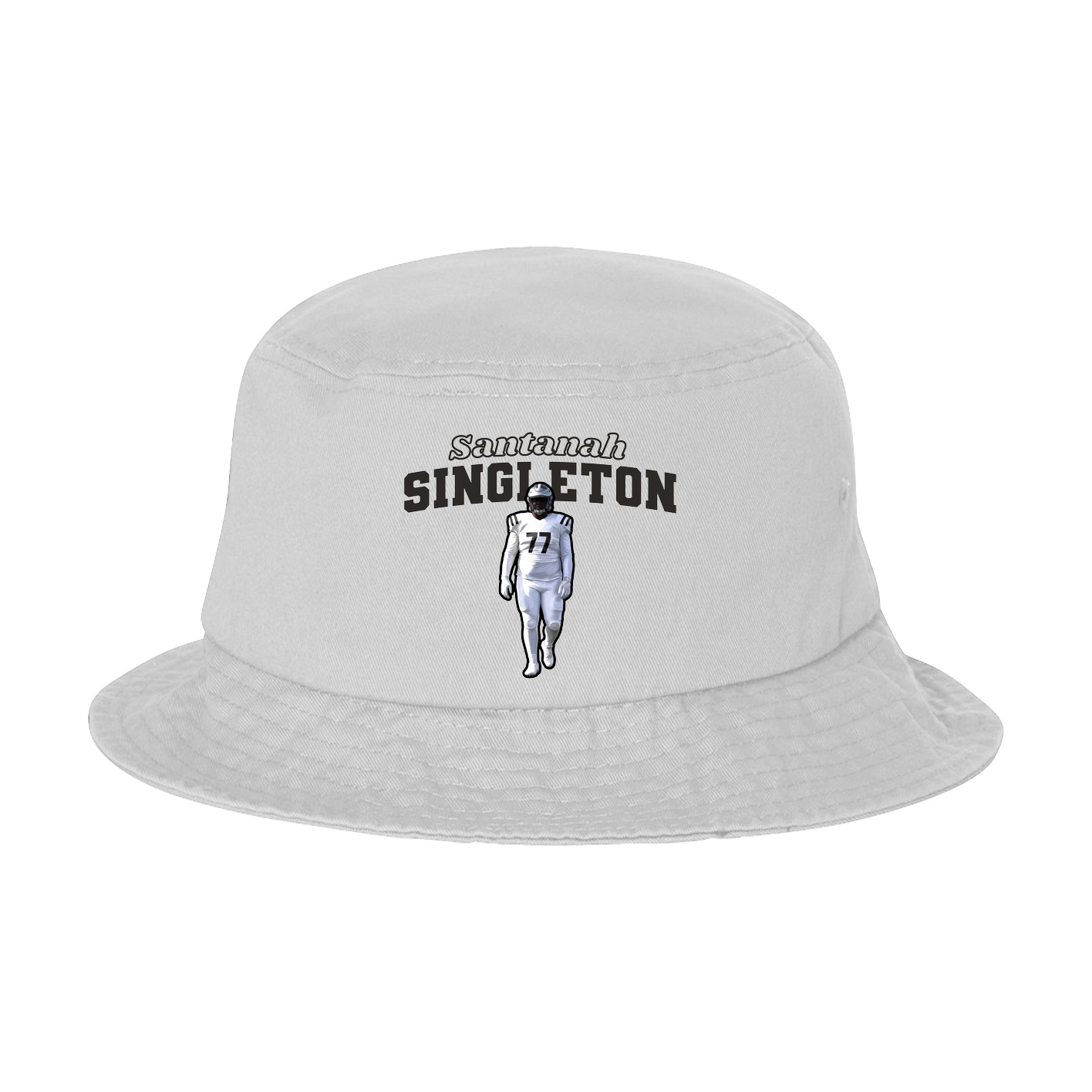 Bucket Cap — Name Arch in White